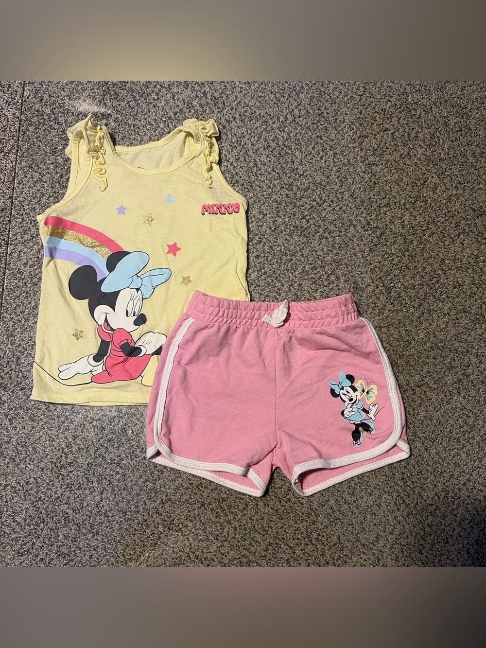 Disney Girls' Athletic Shorts and shirt size 6
